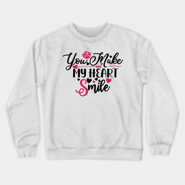 You make my heart smile Crewneck Sweatshirt by Pixel Poetry